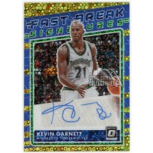Kevin Garnett 2020-21 Panini Donruss Optic Fast Break Gold Autograph Card #FB-KGA 5/10