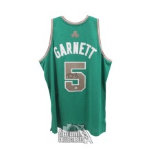 Kevin Garnett Autographed Boston Green Mitchell & Ness XL Basketball Jersey - BAS
