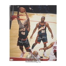 Shawn Kemp and Gary Payton Autographed Seattle 16x20 Basketball Photo - BAS (Vertical)