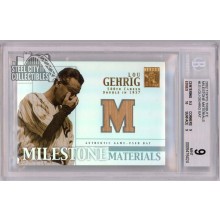 Lou Gehrig 2002 Topps Tribute Milestone Materials Bat Card #MIM-LG BGS 9