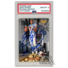 Eddie George 1996 Pinnacle Gold Autograph RC Card #170 "1996 ROY" PSA/DNA 10