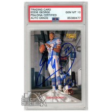 Eddie George 1996 Pinnacle Silver Autograph RC Card #170 "1996 ROY" PSA/DNA 10