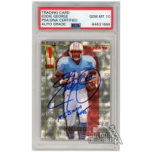 Eddie George 1996 Fleer Autograph RC Card "Heisman 1995" #155 PSA/DNA 10