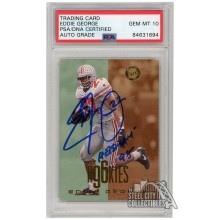 Eddie George 1996 Fleer Ultra Autograph RC Card "Heisman 95" #169 PSA/DNA 10