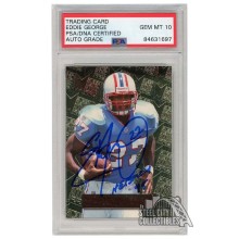 Eddie George 1996 Fleer Metal Autograph RC Card "Heisman 95" #131 PSA/DNA 10
