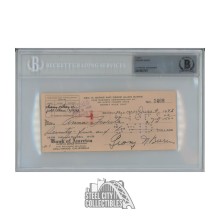 George Burns Autographed Check - BAS