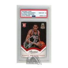 Giannis Antetokounmpo 2013-14 Panini Prestige Autograph Rookie Card #175 PSA/DNA 10