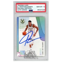 Giannis Antetokounmpo 2018-19 Panini Status Autograph Card #24 PSA/DNA 10