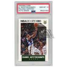 Giannis Antetokounmpo 2015-16 Panini Hoops Autograph Card #71 PSA/DNA 10