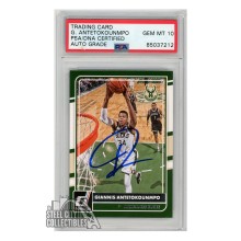 Giannis Antetokounmpo 2015-16 Panini Donruss Autograph Card #176 PSA/DNA 10