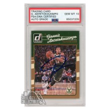 Giannis Antetokounmpo 2016-17 Panini Donruss Autograph Card #5 PSA/DNA 10