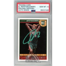Giannis Antetokounmpo 2013-14 Panini Hoops Autograph Rookie Card #275 PSA/DNA 10 (Green)