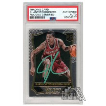 Giannis Antetokounmpo 2013-14 Panini Select Autograph Rookie Card #178 PSA/DNA (Green)