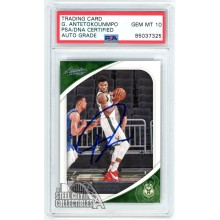 Giannis Antetokounmpo 2020-21 Panini Absolute Autograph Card #55 PSA/DNA 10