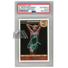 Giannis Antetokounmpo 2013-14 Panini Hoops Autograph Rookie Card #275 PSA/DNA (Green)