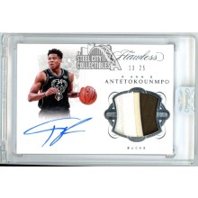 Giannis Antetokounmpo 2017-18 Panini Flawless Patch Autograph Card #FP-GA 13/25