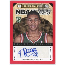 Giannis Antetokounmpo 2013-14 Panini Hoops Red Rookie Autograph Card #172 81/99