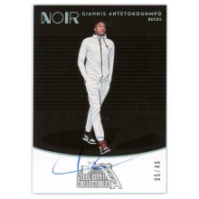 Giannis Antetokounmpo 2018-19 Panini Noir Showtime Signatures Autograph Card #SWS-GA 05/49