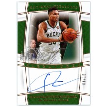 Giannis Antetokounmpo 2019-20 Panini National Treasures Signatures Bronze Autograph Card #S-GAN 04/15