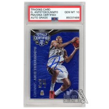 Giannis Antetokounmpo 2014-15 Panini Totally Certified Blue Autograph Card #69 /149 PSA/DNA 10
