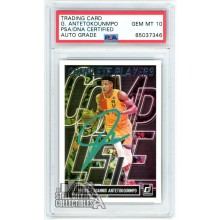 Giannis Antetokounmpo 2019-20 Panini Donruss Complete Players Auto Card #18 PSA/DNA 10 (Green)