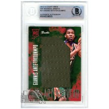 Giannis Antetokounmpo 2013-14 Panini Court Kings Art Nouveau Autograph Rookie Jersey Card /325 #27 BAS