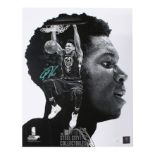 Giannis Antetokounmpo Autographed Milwaukee 11x14 Basketball Photo - JSA (Head Shot)