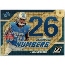 Jahmyr Gibbs 2023 Panini Zenith Behind The Numbers Gold Vinyl Rookie Card #9 1/1