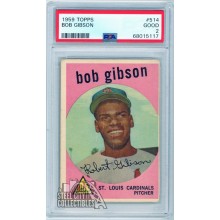 Bob Gibson 1959 Topps Rookie Card #514 PSA 2 Good