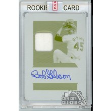 Bob Gibson 2019 Panini National Treasures Plate Patch Autograph Card #TMS-BG 1/1
