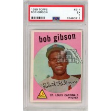Bob Gibson 1959 Topps Baseball Rookie Card #514 PSA 5 (812)