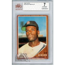 Bob Gibson 1962 Topps Card #530 BVG 7 Near Mint