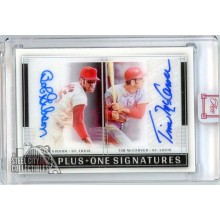 Bob Gibson Tim McCarver 2022 Panini Three and Two Plus One Dual Autograph Card #POA-BT 5/5