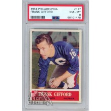 Frank Gifford 1964 Philadelphia Football Card #117 PSA 8 NM-MT