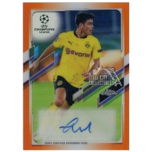 Giovanni Reyna 2020-21 Topps Chrome UEFA Champions League Orange Autograph Card #CA-GRE 14/25