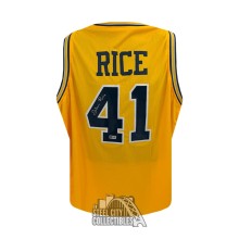 Glen Rice Autographed Michigan Custom Gold Basketball Jersey - BAS