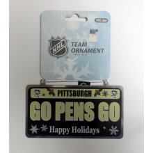 Pittsburgh Penguins "Go Pens Go" License Plate Ornament