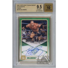 Goldberg 2020 Topps Transcendent WWE Green Autograph Card #A-GB 06/15 BGS 9.5