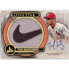 Paul Goldschmidt 2021 Topps Five Star Nike Logo Patch Autograph Card #FSJP-PG 1/1