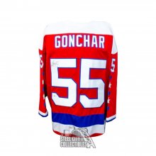 Sergei Gonchar Autographed Washington Custom Red Jersey - BAS COA