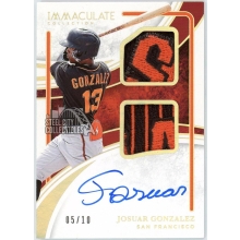 Josuar Gonzalez 2026 Panini Immaculate Dual Logo Patch Autograph Card #DPS-JG 5/10