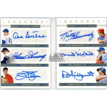 Sutton Gossage Palmer Hernandez Niekro Yount 2020 Panini National Treasures Decades Autograph Booklet Card #DB-1970S 4/5