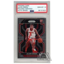 Jalen Green 2021-22 Panini Prizm Autograph Rookie Card #306 PSA/DNA 10 (Red)