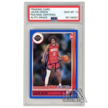 Jalen Green 2021-22 Panini Hoops Blue Autograph Rookie Card #218 PSA/DNA 10
