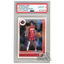 Jalen Green 2021-22 Panini Hoops Winter Autograph Rookie Card #218 PSA/DNA 10