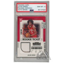 Jalen Green 2021-22 Panini Contenders Rookie Ticket Jersey Autograph Card #RTS-JGR PSA/DNA 10 (Red)
