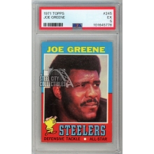 Joe Greene 1971 Topps Football Rookie Card #245 PSA 5