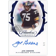 Joe Greene 2020 Panini Flawless Penmanship Blue Auto 3/5