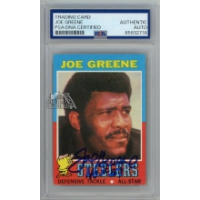 Joe Greene 1971 Topps Rookie Autograph HOF 87 Card #245 PSA/DNA Authentic