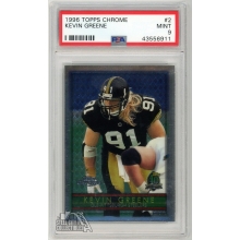 Kevin Greene 1996 Topps Chrome Card #2 PSA 9 Mint